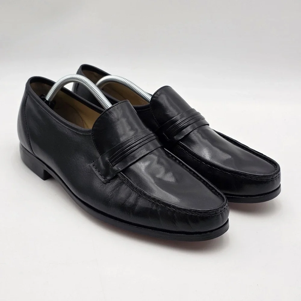Bostonian Stockbridge Men's Size 11.5 M Loafer Shoes Black‎ Leather Slip On